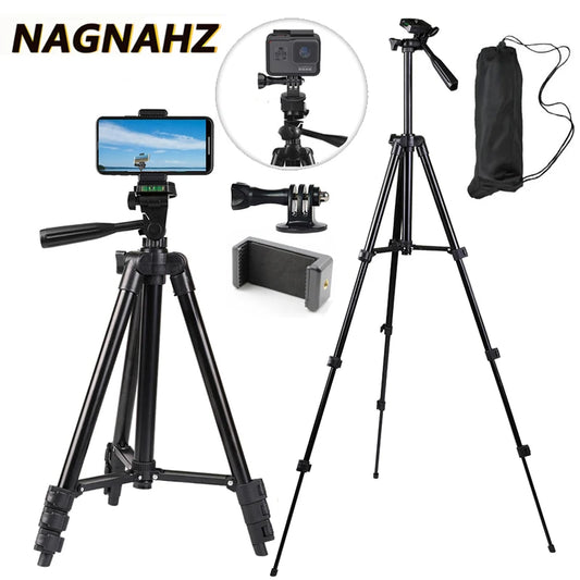 NA-3120 Phone Tripod Stand 40inch Universal Photography for Gopro iPhone Samsung Xiaomi Huawei Phone Aluminum Travel Tripode Par Leedoar