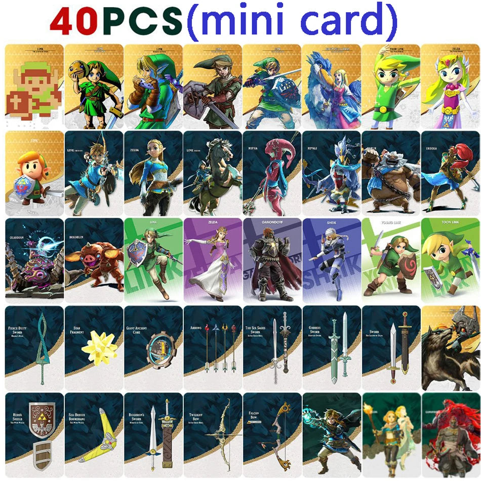 NEW 28/40 Zelda Amiibos Cards Apply to the Legend of Zelda: Tears of the Kingdo and the Legend of Zelda Latest Paragliding Leedoar