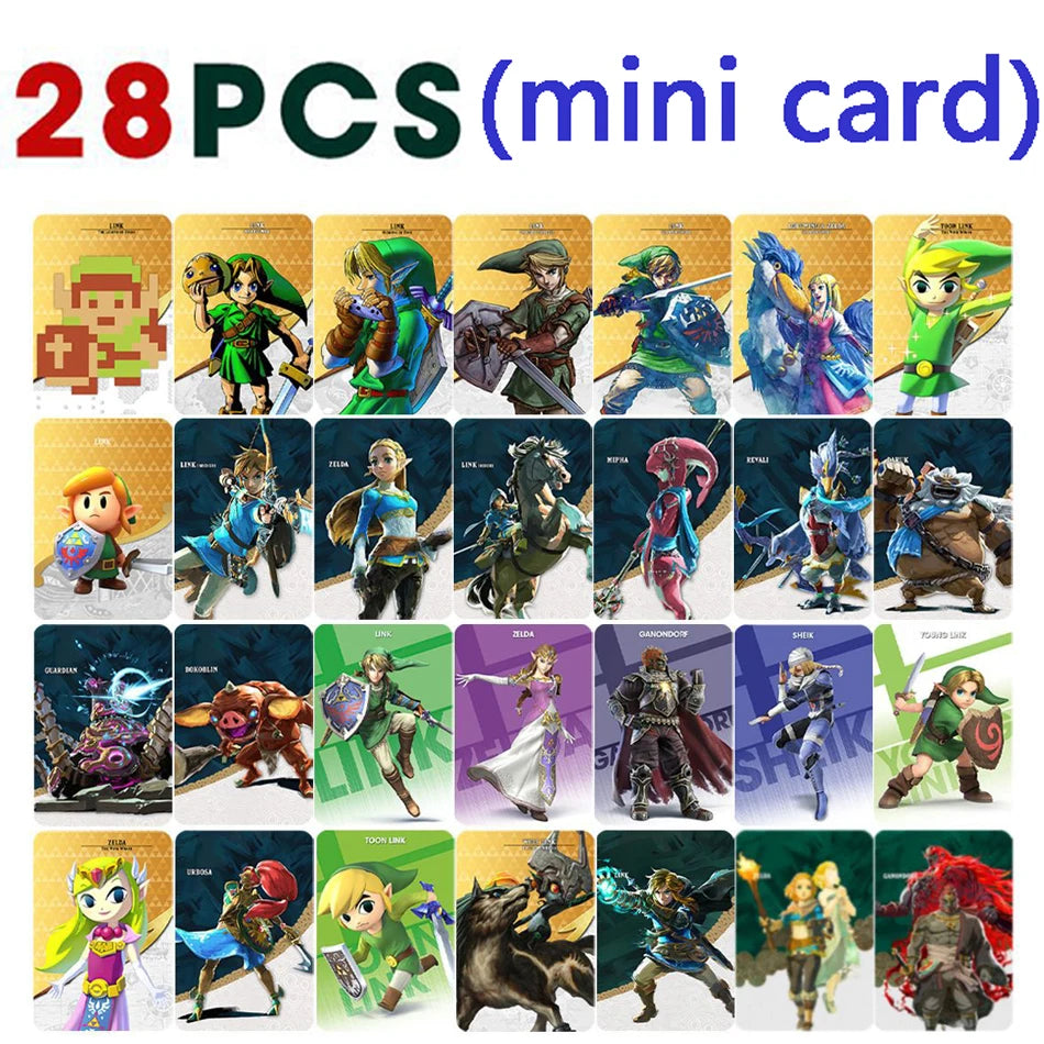 NEW 28/40 Zelda Amiibos Cards Apply to the Legend of Zelda: Tears of the Kingdo and the Legend of Zelda Latest Paragliding Leedoar