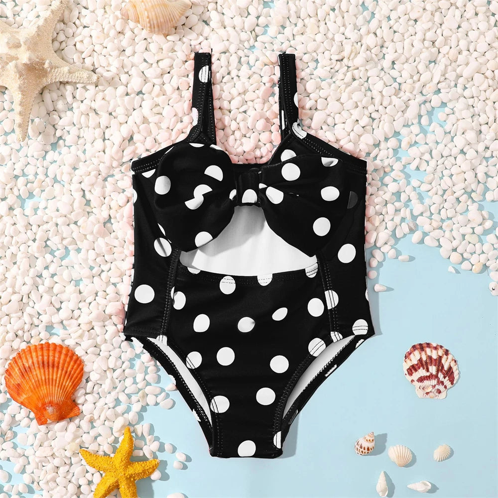 NEW 3-24M Toddler Baby Girls Swimwear Cute Summer Infant Baby Dots Swimsuit Newborn Baby One Piece Bathing Suit Beachwear Leedoar