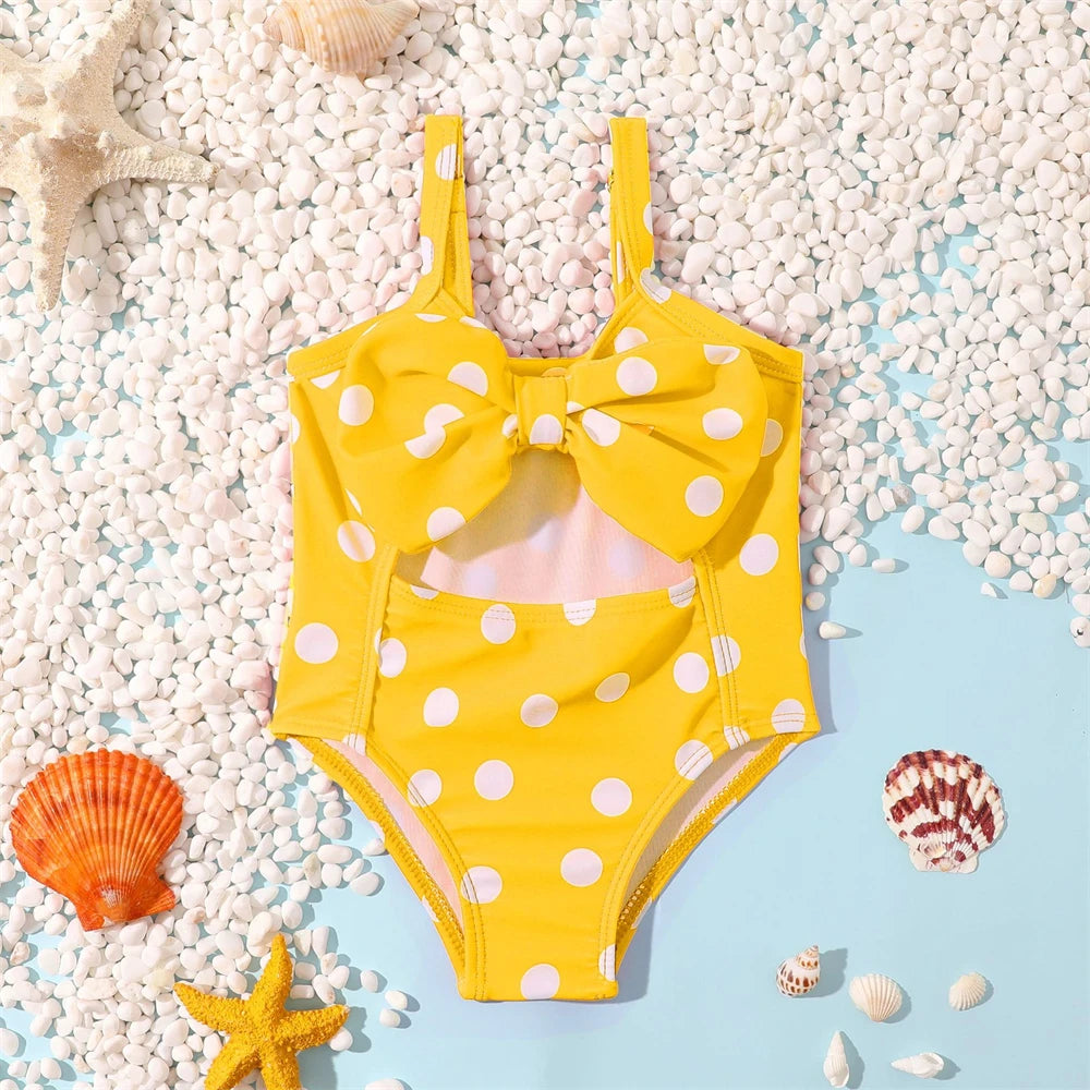 NEW 3-24M Toddler Baby Girls Swimwear Cute Summer Infant Baby Dots Swimsuit Newborn Baby One Piece Bathing Suit Beachwear Leedoar