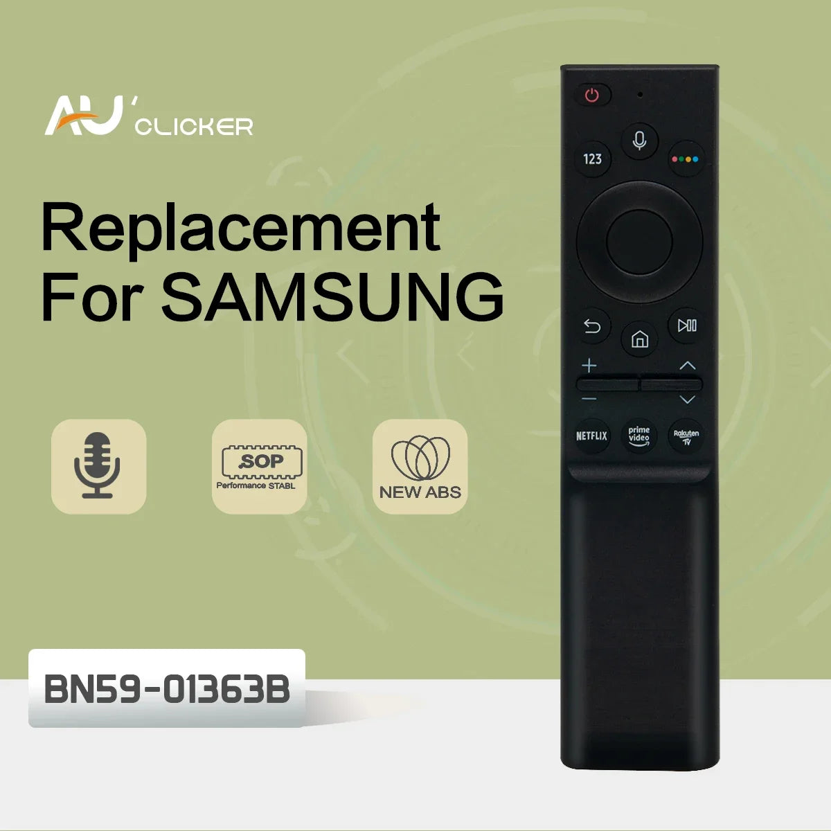 NEW BN59-01363A Voice Remote Control for Samsung Smart TV NEO QLED/QLED Series,Compatible with QN43LS03AAFXZA QN55LS03AAFXZA Leedoar