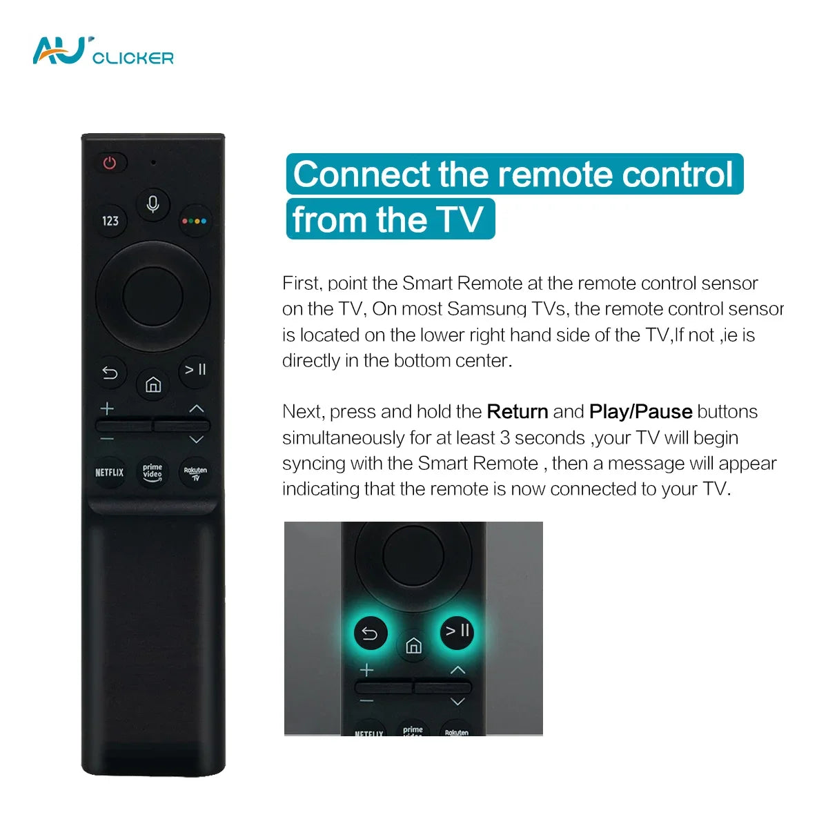 NEW BN59-01363A Voice Remote Control for Samsung Smart TV NEO QLED/QLED Series,Compatible with QN43LS03AAFXZA QN55LS03AAFXZA Leedoar