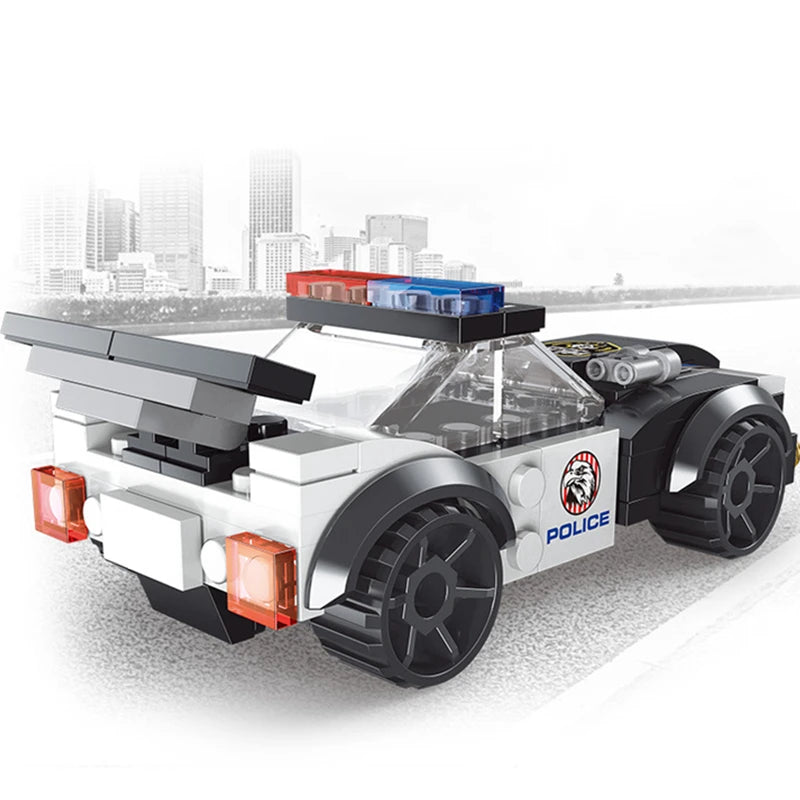 NEW DIY MOC City Plane SWAT Super Police CAR Dual-Rotor Helicopter Famous Building Blocks Bricks Kits Classic Model Leedoar