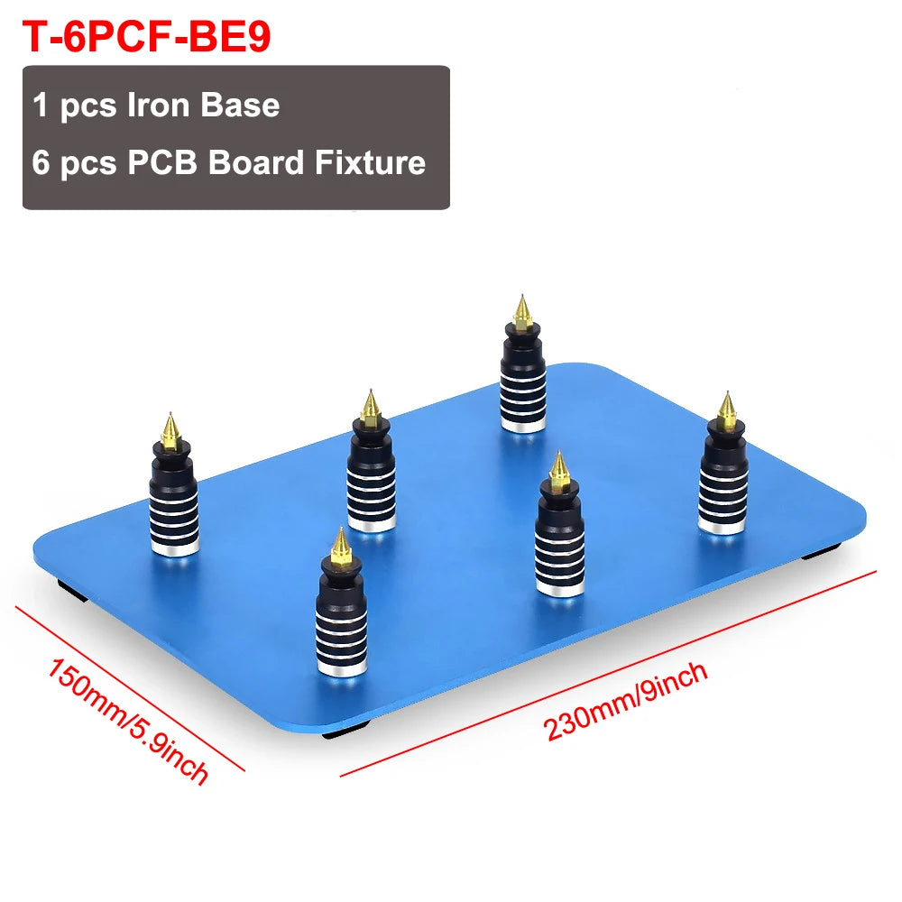 NEWACALOX PCB Fixture Clips Soldering Holder Third Hand Tool Magnetic Flexible Helping Hands with 3X LED Illuminated Magnifier Leedoar