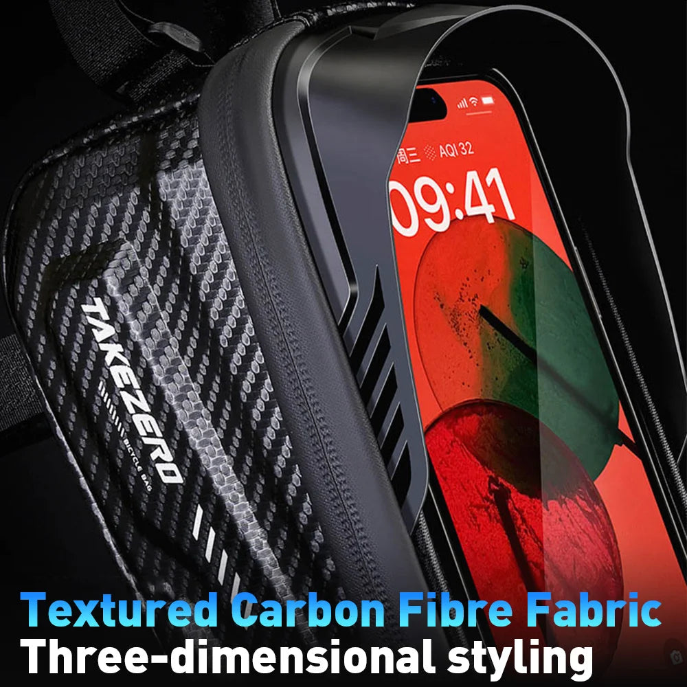 NEWBOLER Bicycle Bag Cycling Top Front Tube Frame Bag Waterproof 6.5 Inches Phone Case Storage Touch Screen MTB Road Bike Bag Leedoar