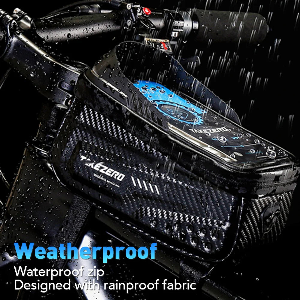 NEWBOLER Bicycle Bag Cycling Top Front Tube Frame Bag Waterproof 6.5 Inches Phone Case Storage Touch Screen MTB Road Bike Bag Leedoar