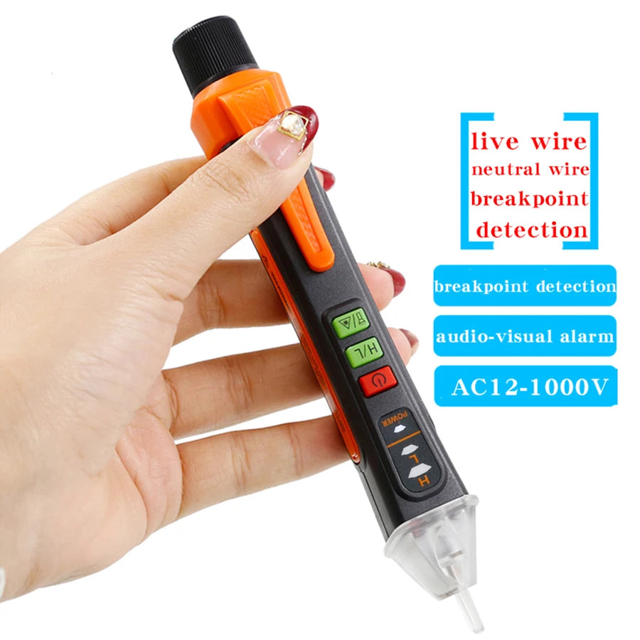 NJTY T02A Multifunction Non-Contact High Voltage Induction Tester, Live/Neutral Wire Detector, Household Electric Tester Pen Leedoar