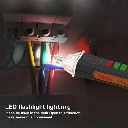 NJTY T02A Voltage Detector Electrical Pen AC Voltage Tester Smart Breakpoint Finder 12-1000V 50/60Hz Non-Contact T02B Voice Leedoar
