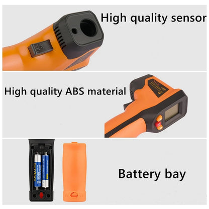 NJTY T400 T400A T600 T600A Digital Infrared Thermometer Laser Thermometer Non Contact Laser Thermometer Industrial Tool Leedoar