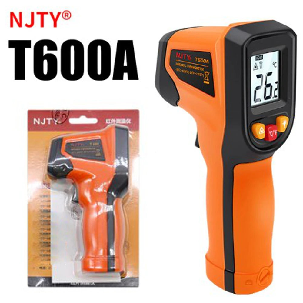 NJTY T400 T400A T600 T600A Digital Infrared Thermometer Laser Thermometer Non Contact Laser Thermometer Industrial Tool Leedoar