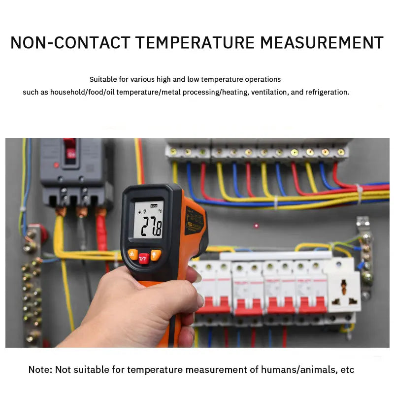 NJTY T400 T400A T600 T600A Digital Infrared Thermometer Laser Thermometer Non Contact Laser Thermometer Industrial Tool Leedoar