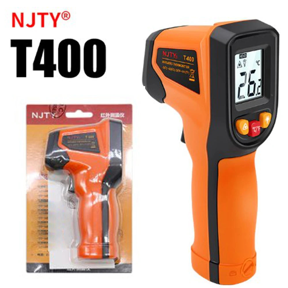 NJTY T400 T400A T600 T600A Digital Infrared Thermometer Laser Thermometer Non Contact Laser Thermometer Industrial Tool Leedoar