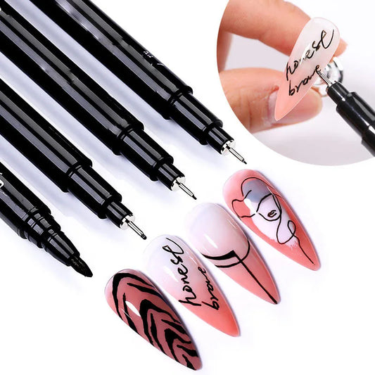 Nail Art Paintbrush With Ultra-fine Drawing Lines And Edges, Quick Drying Waterproof Acrylic Marker Pen, Graffiti Pen Leedoar