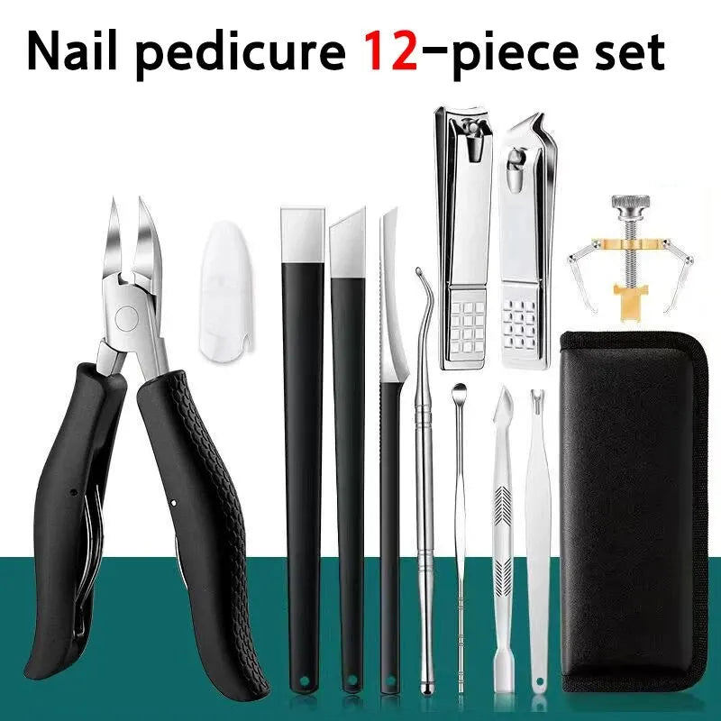 Conjunto de cortador de unhas para paroníquia Ferramenta de pedicure doméstica portátil MASCULINA Faca de manicure de alta qualidade Tesoura para pele morta 