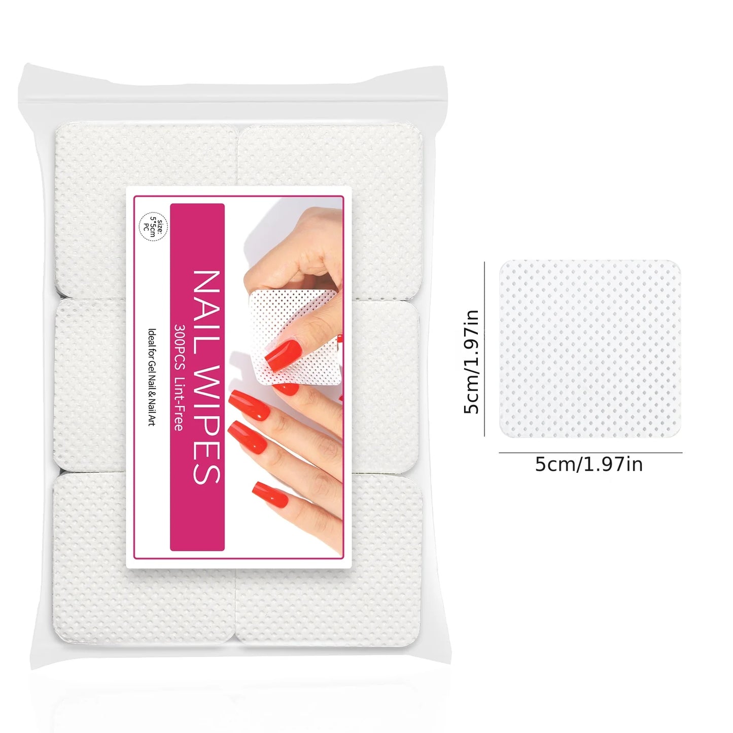 Nail Polish Remover Wipes Nail Cleaning Pads, Non Woven Nail Pads For Women Girl Beauty Salon Leedoar