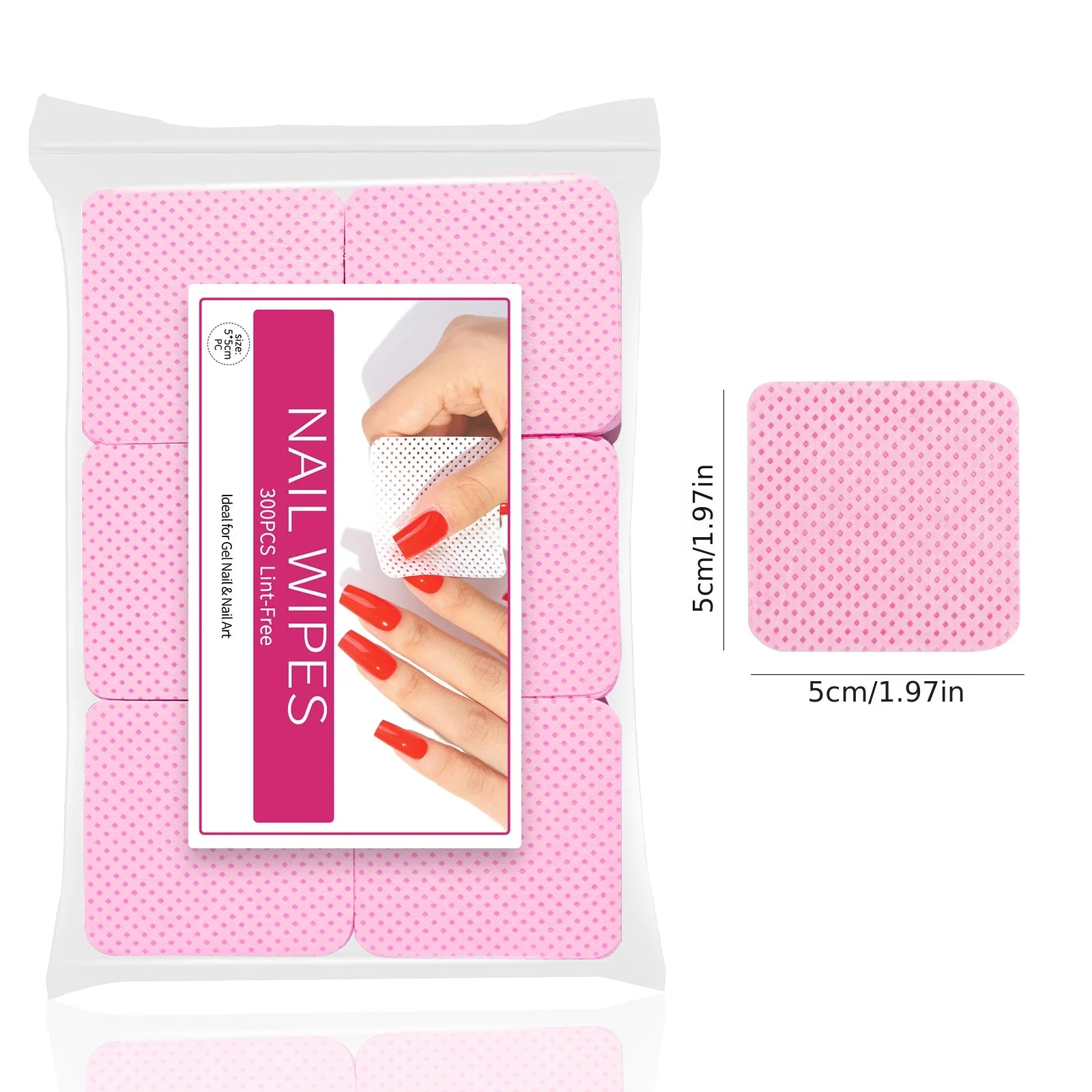 Nail Polish Remover Wipes Nail Cleaning Pads, Non Woven Nail Pads For Women Girl Beauty Salon Leedoar