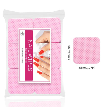 Nail Polish Remover Wipes Nail Cleaning Pads, Non Woven Nail Pads For Women Girl Beauty Salon Leedoar