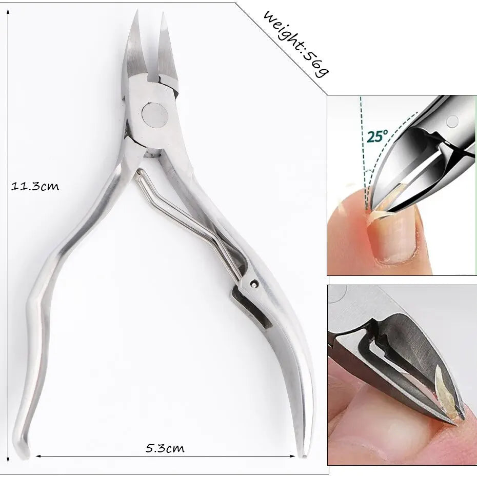 Nail Scissors Cuticle Clipper Manicure Nippers Dead Skin Remover Stainless Steel Pedicure Tool Trimmers Eagle Beak Plier Leedoar