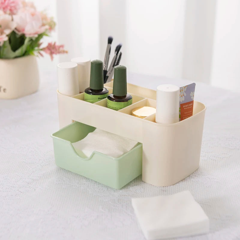 Nail Storage Box Container Cotton Swab Storage Box Accessories Cleaning Desktop Tools Multifunctional Jewelry Box Cosmetic Stor Leedoar