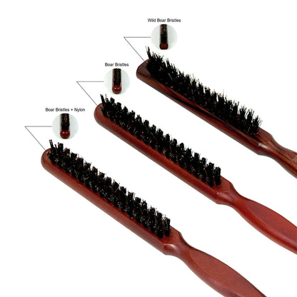 Natural Boar Bristle Hair Fluffy Comb Wood Handle Hair Brush Anti-static Barber Hair Comb Scalp Massage Hairdresser Styling Tool Leedoar