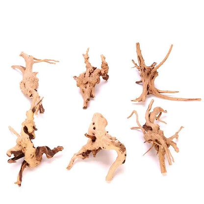 Natural Driftwood Cuckoo Roots Dead-wood Tree Trunk Micro Landscape Creative Reptile Cylinder Fish Tank Ornament Aquarium Decor