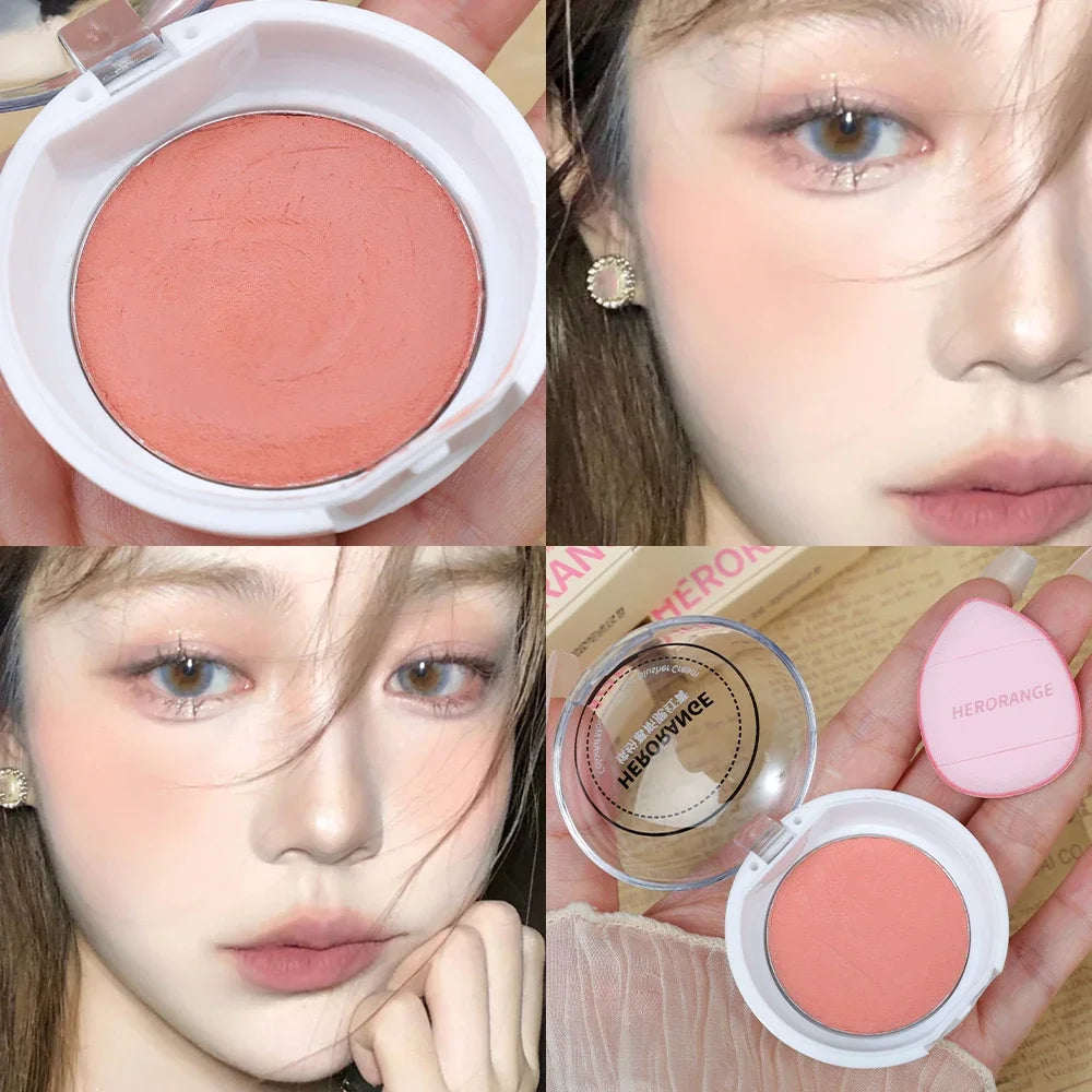 Airy Blush Clay Pigmented Powdery Cream Blusher DaimAnpu Long-Lasting Tender Look Uplifting Color Matte Girlish Blush Leedoar