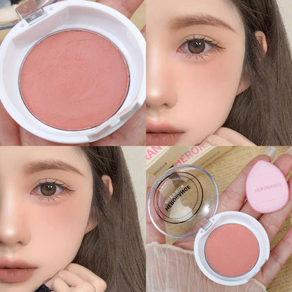 Airy Blush Clay Pigmented Powdery Cream Blusher DaimAnpu Long-Lasting Tender Look Uplifting Color Matte Girlish Blush Leedoar