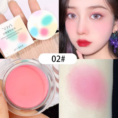 Airy Blush Clay Pigmented Powdery Cream Blusher DaimAnpu Long-Lasting Tender Look Uplifting Color Matte Girlish Blush Leedoar