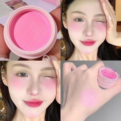 Airy Blush Clay Pigmented Powdery Cream Blusher DaimAnpu Long-Lasting Tender Look Uplifting Color Matte Girlish Blush Leedoar