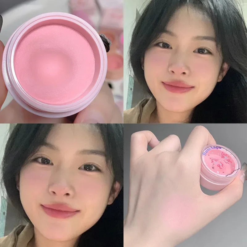 Airy Blush Clay Pigmented Powdery Cream Blusher DaimAnpu Long-Lasting Tender Look Uplifting Color Matte Girlish Blush Leedoar