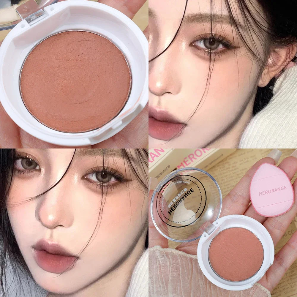 Airy Blush Clay Pigmented Powdery Cream Blusher DaimAnpu Long-Lasting Tender Look Uplifting Color Matte Girlish Blush Leedoar