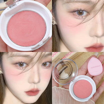 Airy Blush Clay Pigmented Powdery Cream Blusher DaimAnpu Long-Lasting Tender Look Uplifting Color Matte Girlish Blush Leedoar