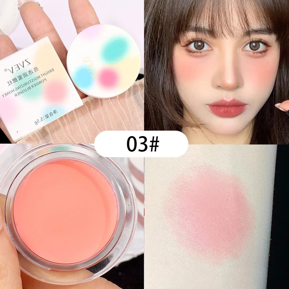 Airy Blush Clay Pigmented Powdery Cream Blusher DaimAnpu Long-Lasting Tender Look Uplifting Color Matte Girlish Blush Leedoar