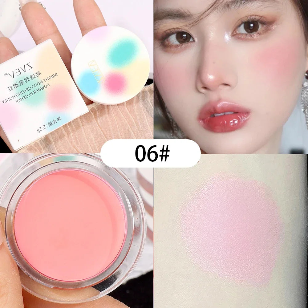 Airy Blush Clay Pigmented Powdery Cream Blusher DaimAnpu Long-Lasting Tender Look Uplifting Color Matte Girlish Blush Leedoar