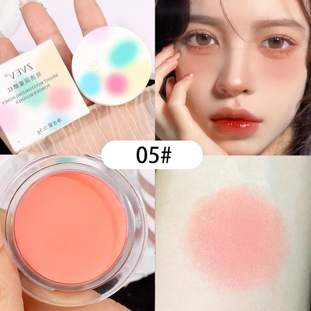 Airy Blush Clay Pigmented Powdery Cream Blusher DaimAnpu Long-Lasting Tender Look Uplifting Color Matte Girlish Blush Leedoar