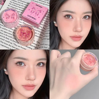 Airy Blush Clay Pigmented Powdery Cream Blusher DaimAnpu Long-Lasting Tender Look Uplifting Color Matte Girlish Blush Leedoar