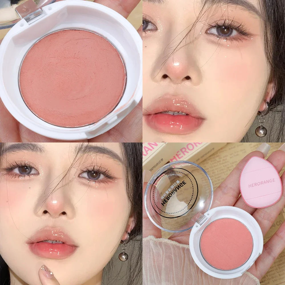 Airy Blush Clay Pigmented Powdery Cream Blusher DaimAnpu Long-Lasting Tender Look Uplifting Color Matte Girlish Blush Leedoar