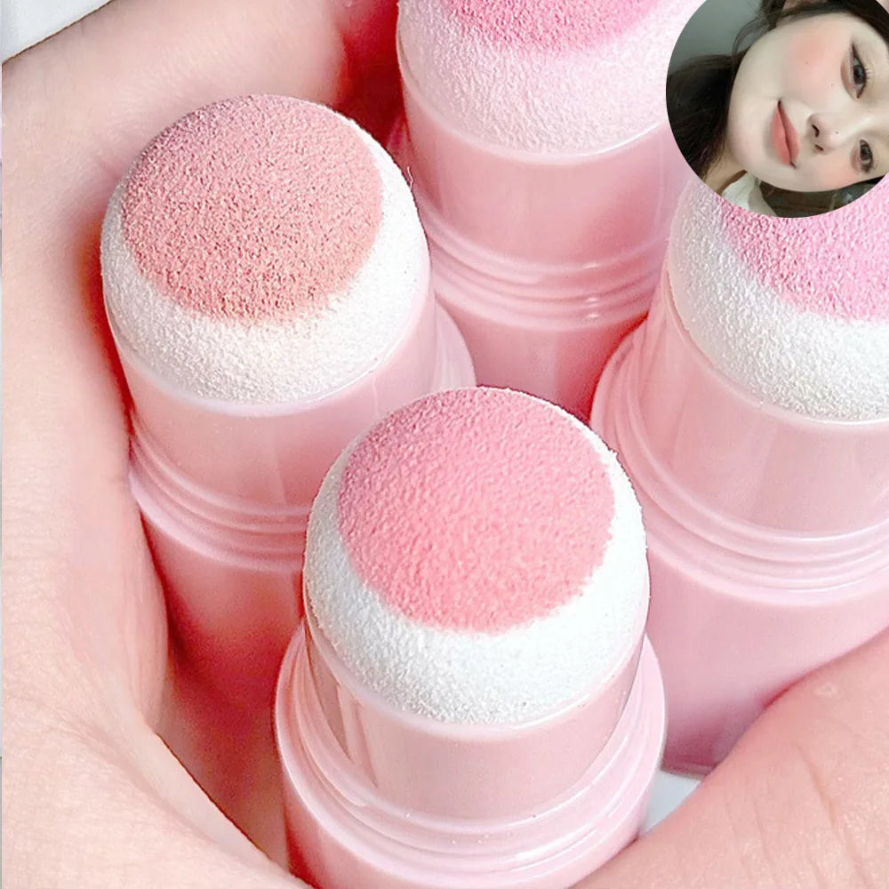 Natural Pink Color Cappuvini Blusher Stick Face Blusher Patting Powder Blusher for Cheeks Cute Korean Style Leedoar