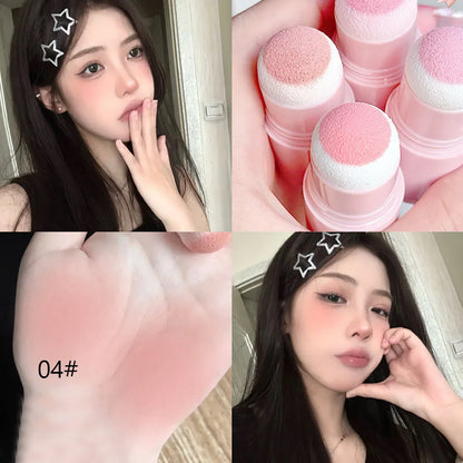 Natural Pink Color Cappuvini Blusher Stick Face Blusher Patting Powder Blusher for Cheeks Cute Korean Style Leedoar