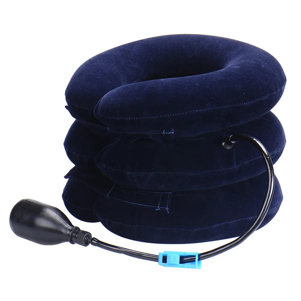 Neck Support Cushion Inflatable Air Cervical Neck Traction Device Body Relaxing Tractor Support Massage NECK Pillow Leedoar