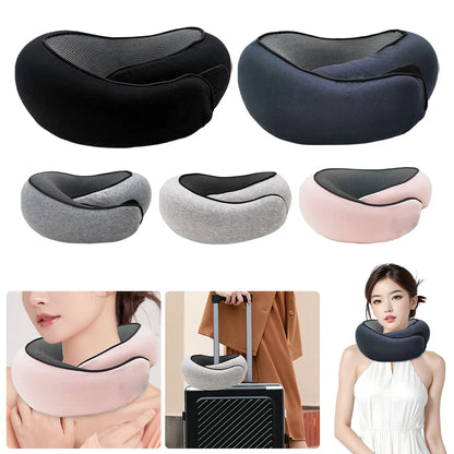 Neck Support Pillow Outdoor Travel Memory Foam Pillow with 360-Degree Head Support Comfortable Airplane Pillow for Sleep Rest