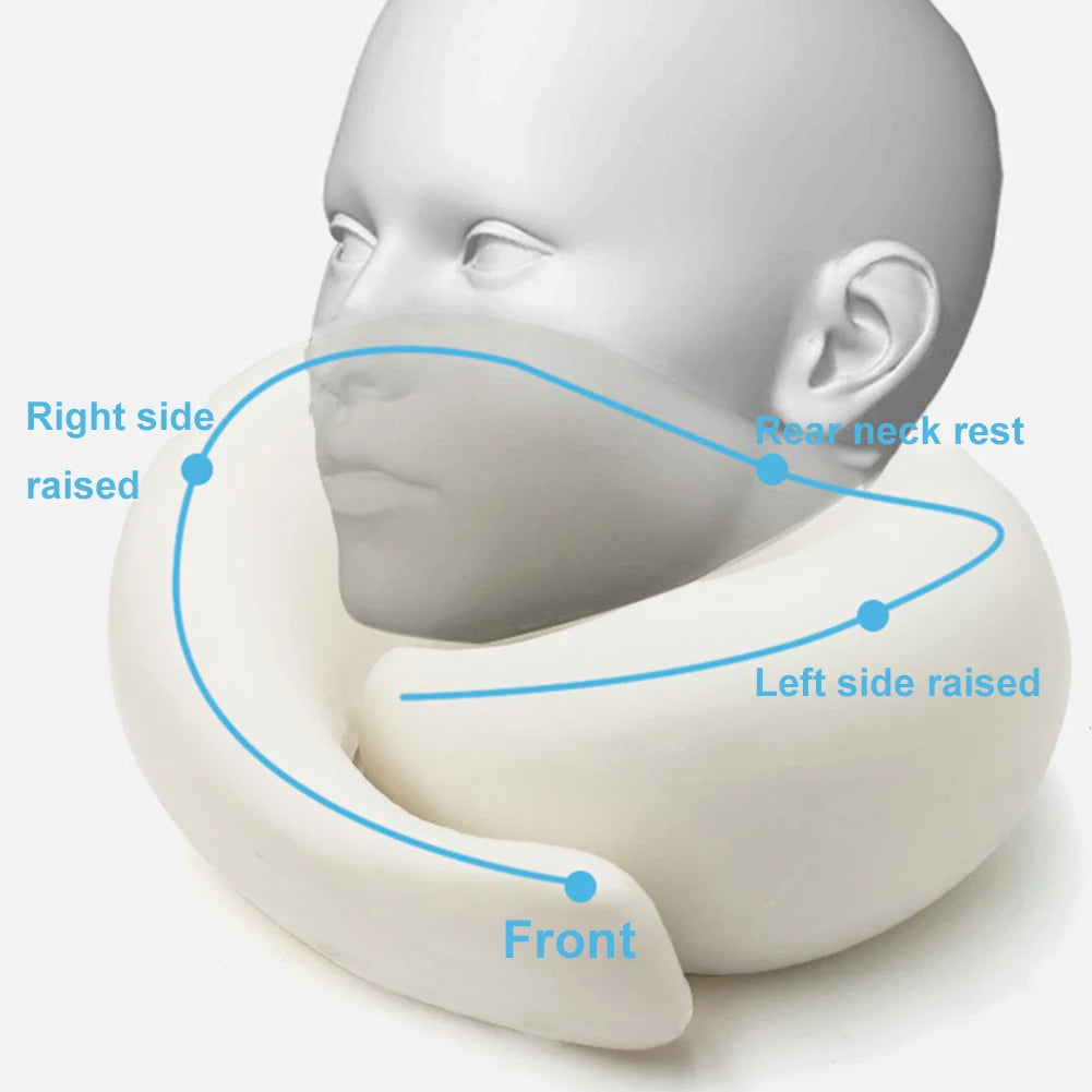 Neck Support Pillow Outdoor Travel Memory Foam Pillow with 360-Degree Head Support Comfortable Airplane Pillow for Sleep Rest