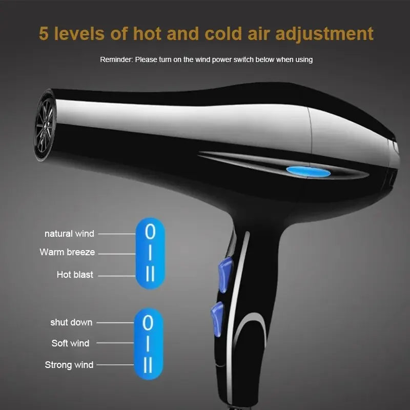 Negative Ion Hair Dryer Constant Temperature Hair Care without Hurting Hair Light and Portable Essential for Home and Travel Leedoar