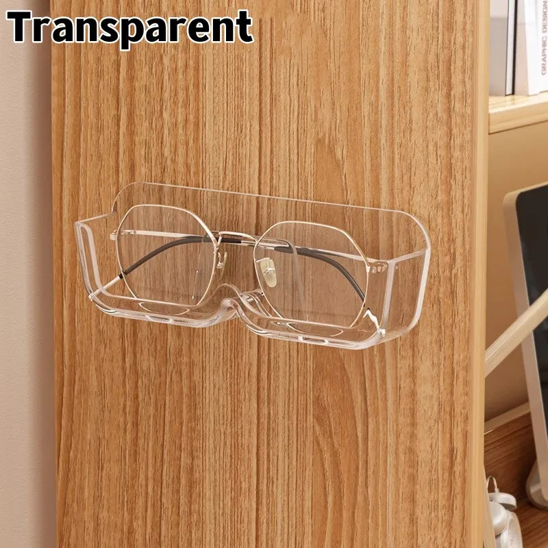 New 3/2/1PC High End Glass Display Cabinet Glasses Storage Box Wall Mounted Perforated Free Sunglasses Storage Rack Home Tidying Leedoar