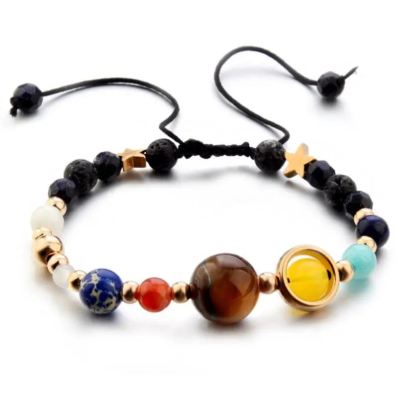 Novo 7 Chakra Tratamento Cristal Homens Pulseira Yoga Pedra Contas Ajustáveis ​​Pulseira Meditação Relaxamento Ansiedade Pulseira Feminina 