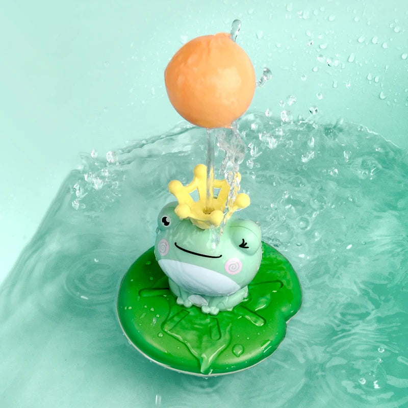 New Baby Bath Toys Electric Spray Water Floating Rotation Frog Sprinkler Shower Game For Children Kid Gifts Swimming Bathroom Leedoar