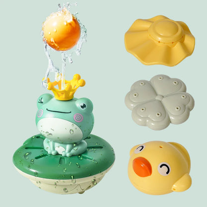 New Baby Bath Toys Electric Spray Water Floating Rotation Frog Sprinkler Shower Game For Children Kid Gifts Swimming Bathroom Leedoar