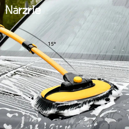 New Car Wash Mop Cleaning Brush Telescoping Long Handle Cleaning Mop Retractable Bent Bar Car Wash Brush Car Cleaning Tools