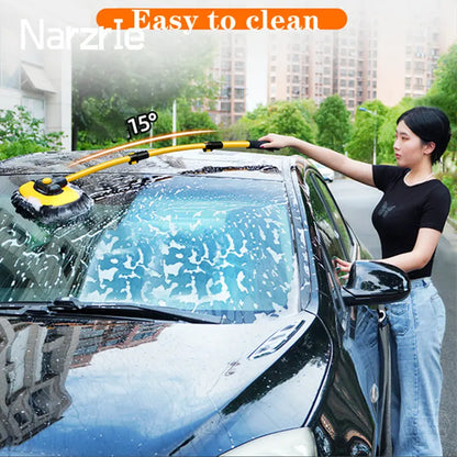 New Car Wash Mop Cleaning Brush Telescoping Long Handle Cleaning Mop Retractable Bent Bar Car Wash Brush Car Cleaning Tools